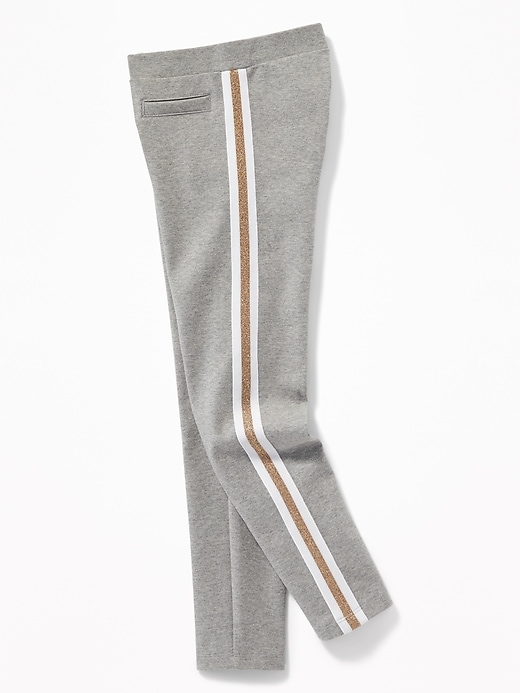 View large product image 1 of 2. Ponte-Knit Side-Stripe Stevie Leggings for Girls