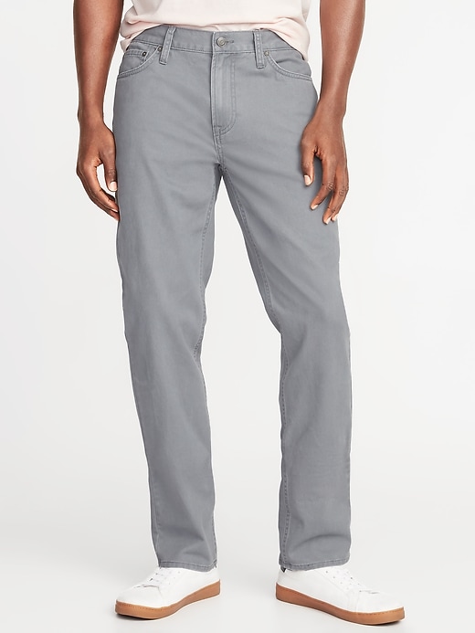 Straight Five-Pocket Twill Pants for Men | Old Navy