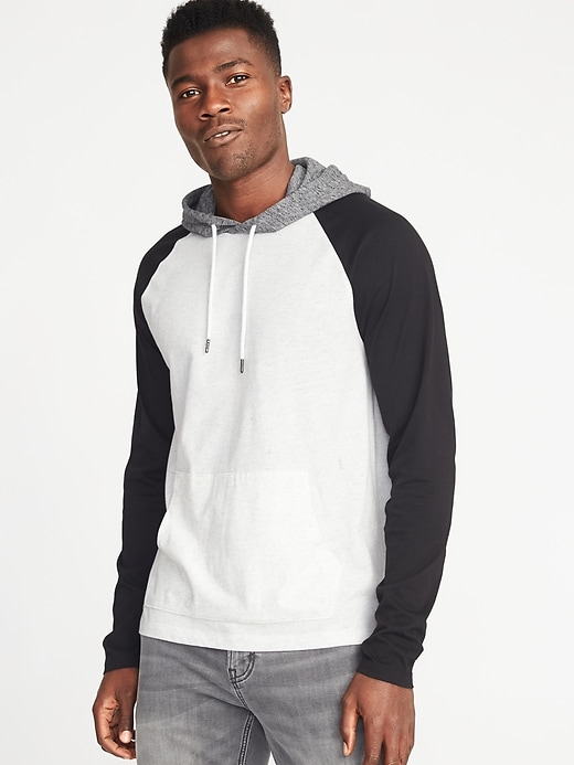 View large product image 1 of 1. Soft-Washed Color-Block Hoodie