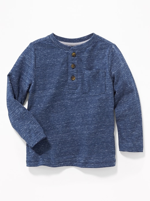 View large product image 1 of 2. Slub-Knit Pocket Henley for Toddler Boys