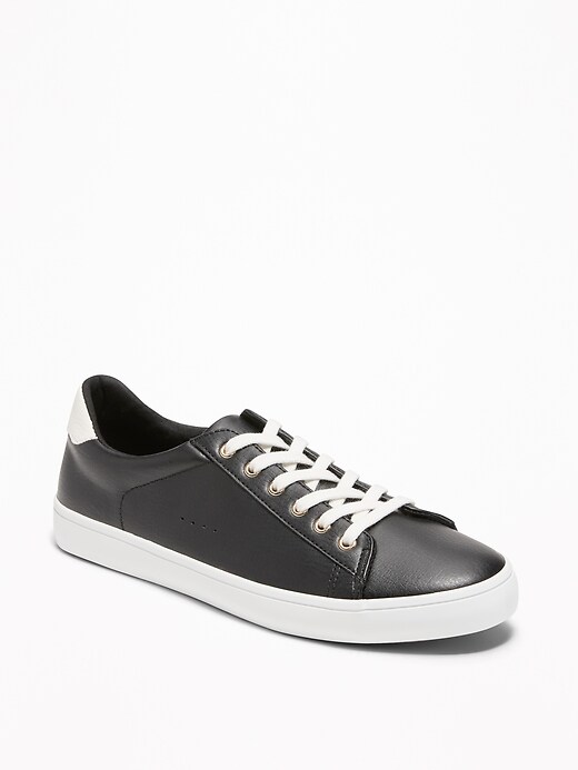 View large product image 1 of 1. Faux-Leather Classic Sneakers for Women