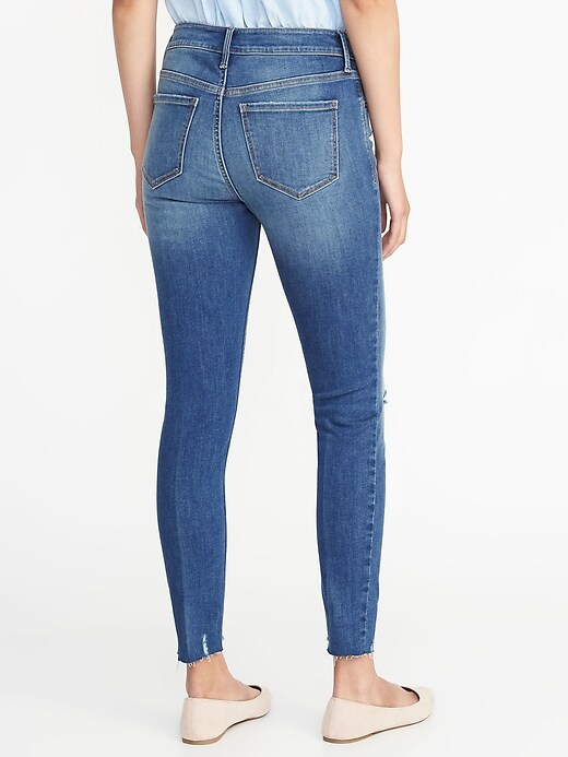 View large product image 2 of 3. Mid-Rise Built-In Sculpt Rockstar Ankle Jeans for Women