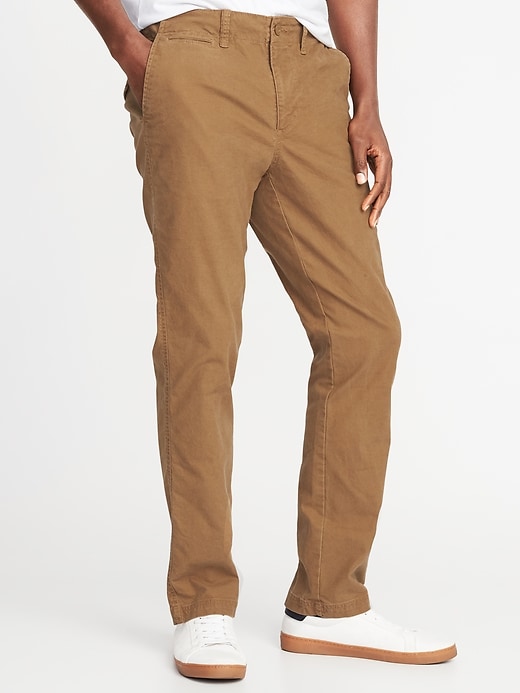 View large product image 1 of 2. Straight Lived-In Built-In Flex Khakis