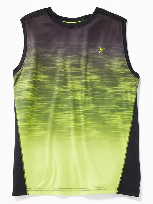 View large product image 1 of 1. Gradient-Print Performance Muscle Tank For Boys