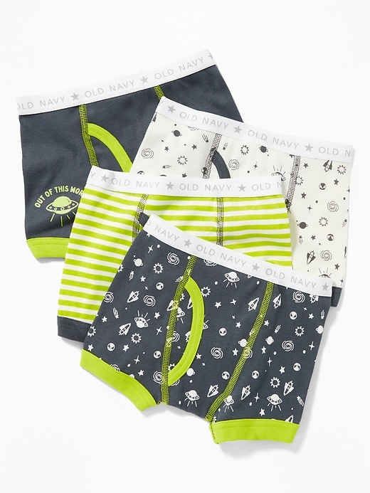 View large product image 1 of 1. Space-Themed Boxer-Briefs 4-Pack For Toddler Boys