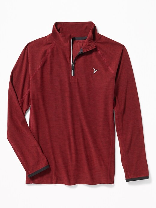 View large product image 1 of 1. Ultra-Soft Breathe On Go-Dry Built-In Flex 1/4-Zip Pullover For Boys