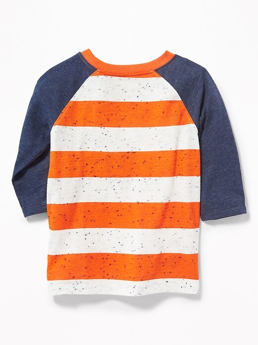 View large product image 2 of 2. Striped Raglan Tee for Toddler Boys