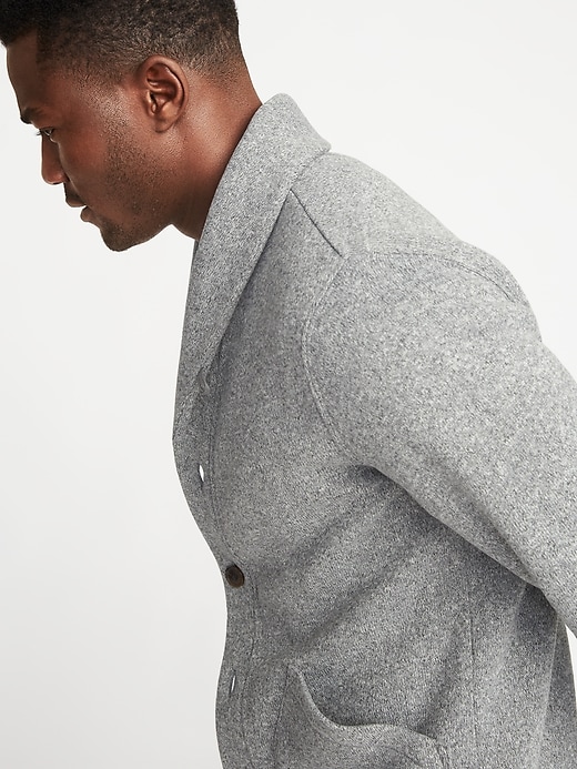 Image number 4 showing, Shawl-Collar Sweater-Fleece Cardigan