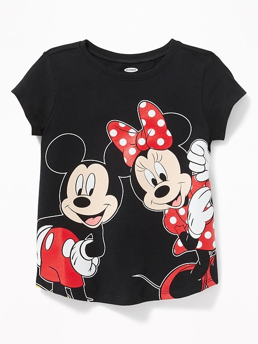 View large product image 1 of 2. Disney&#169 Minnie & Mickey Mouse Tee for Toddler Girls