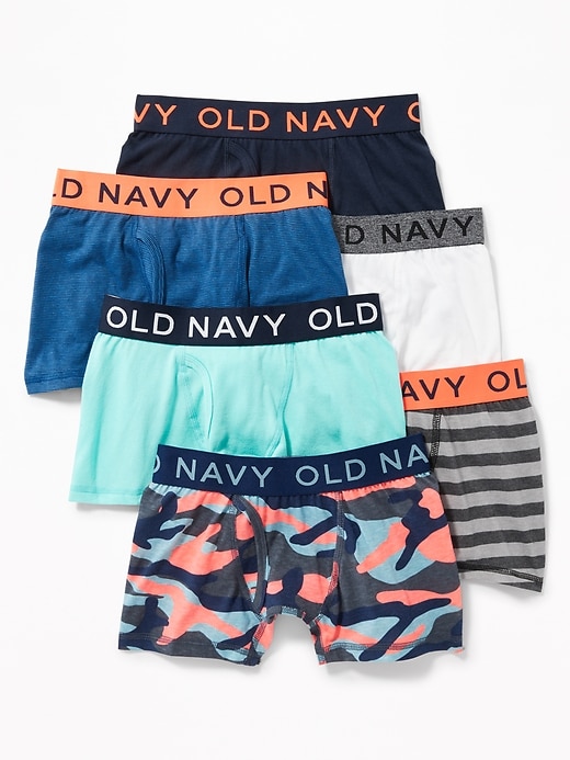 Old Navy Boy Underwear 6 Pack Boxer Brief Solid Sharks Stripes Size XS S M  L XL