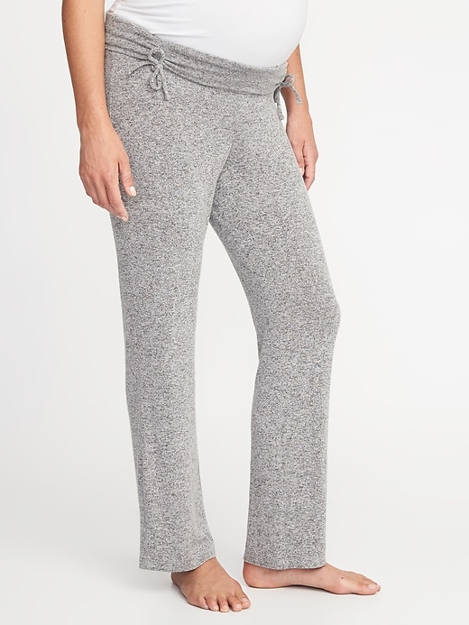 View large product image 1 of 3. Maternity Luxe Cinched-Waist Lounge Pants