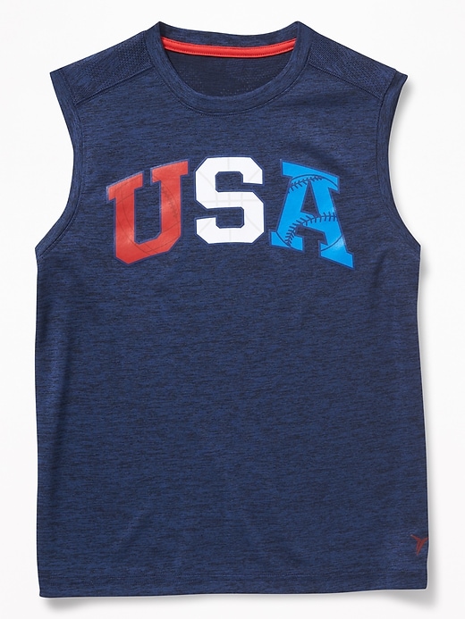 View large product image 1 of 1. Go-Dry Cool Graphic Performance Tank For Boys