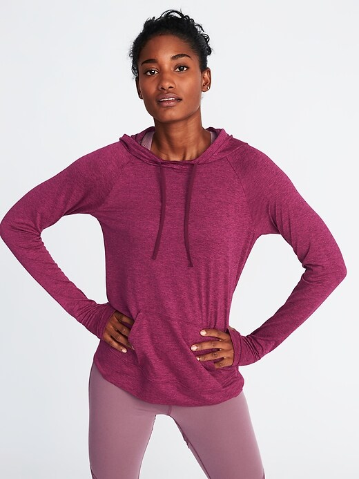 Image number 4 showing, Semi-Fitted Pullover Performance Hoodie for Women