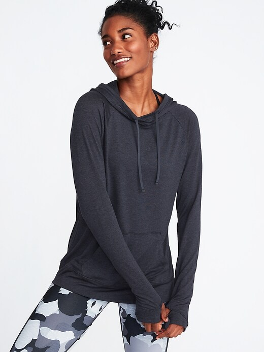 Semi-Fitted Pullover Performance Hoodie for Women | Old Navy