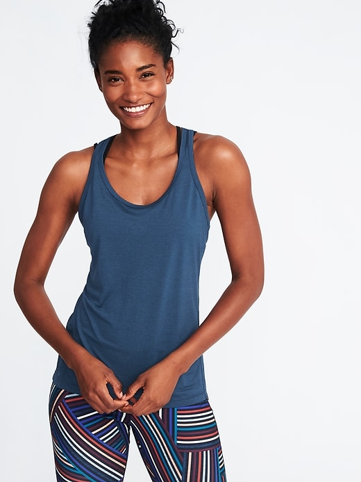 Image number 1 showing, Semi-Fitted Racerback Performance Tank for Women
