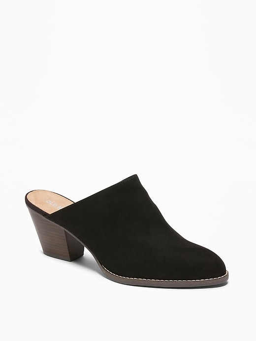 Faux-Suede Mule Booties for Women | Old Navy