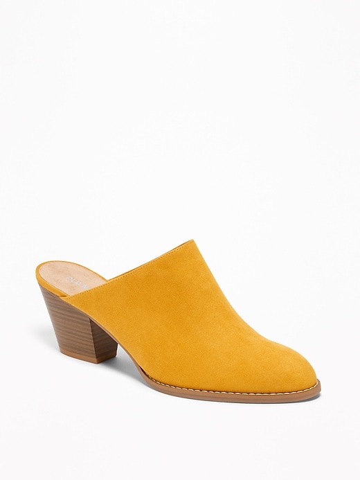 View large product image 1 of 1. Faux-Suede Mule Booties for Women