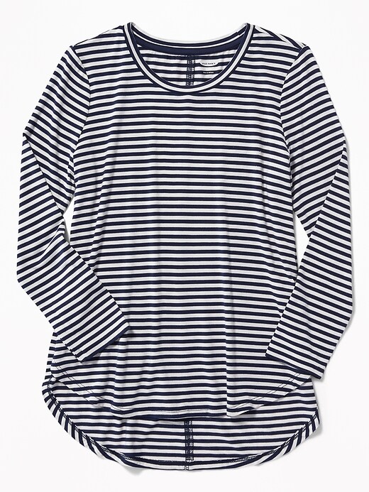 View large product image 1 of 3. Striped Tulip-Hem Tunic Tee for Girls