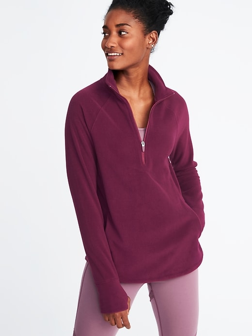 View large product image 1 of 1. Micro Performance Fleece 1/4-Zip Pullover for Women