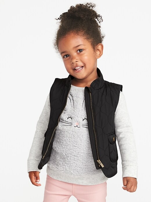 View large product image 1 of 4. Quilted Vest for Toddler Girls