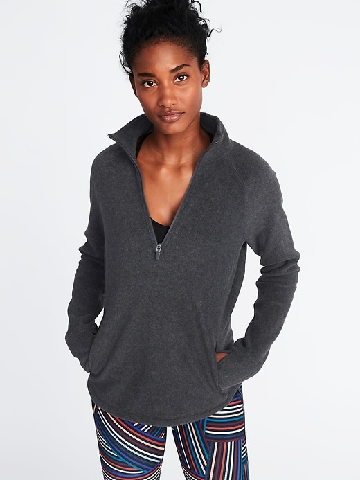 Image number 4 showing, Micro Performance Fleece 1/4-Zip Pullover for Women