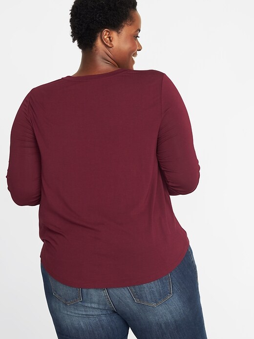 Image number 2 showing, Luxe Plus-Size Crew-Neck Tee