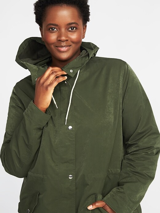 Image number 4 showing, Hooded Plus-Size Utility Parka