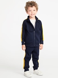 View large product image 3 of 4. Retro-Stripe Zip Track Jacket for Toddler
