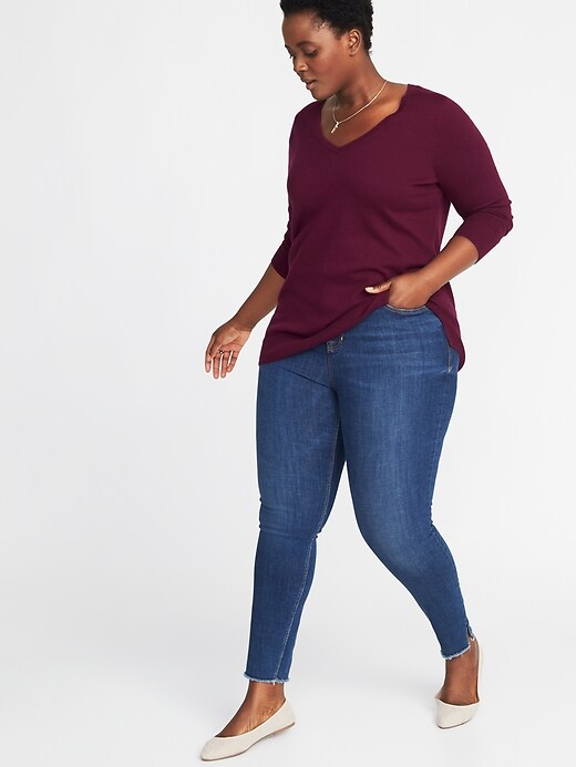 Image number 3 showing, Classic Plus-Size V-Neck Sweater