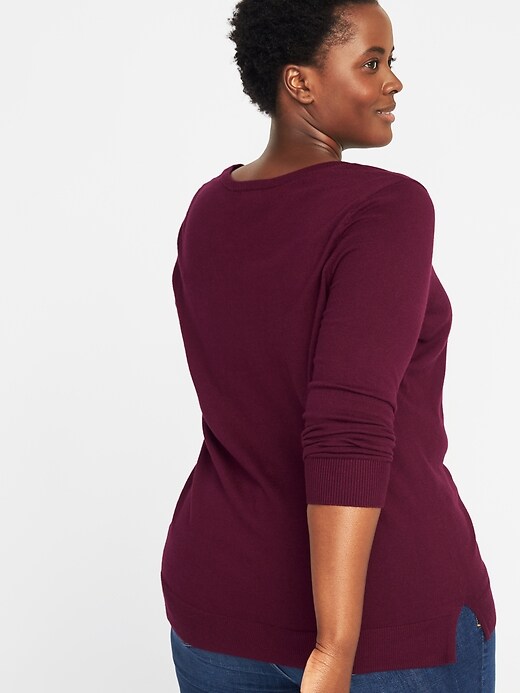 Image number 2 showing, Classic Plus-Size V-Neck Sweater
