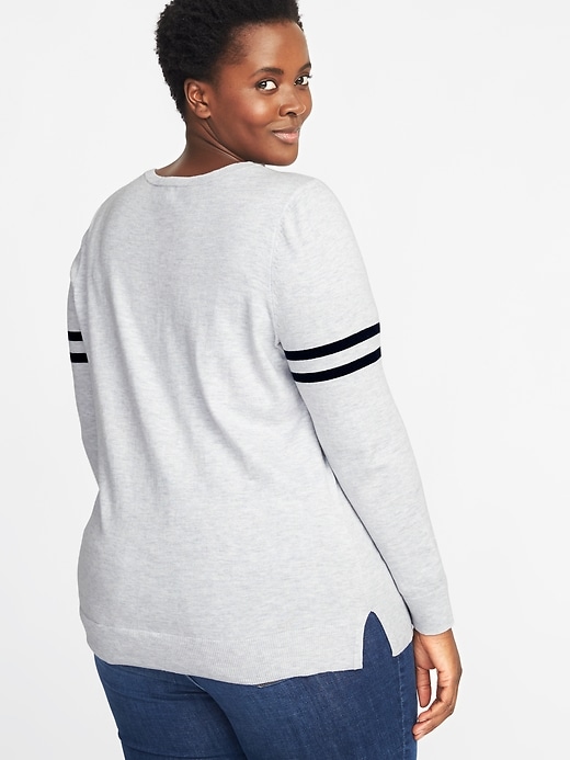 Image number 2 showing, Classic Plus-Size Graphic Crew-Neck Sweater
