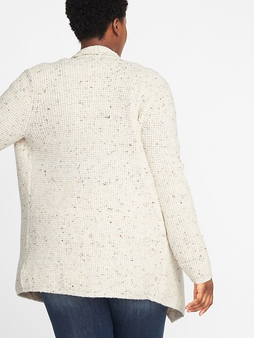 Image number 2 showing, Textured Drape-Front Plus-Size Sweater