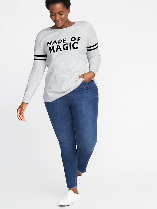 Image number 3 showing, Classic Plus-Size Graphic Crew-Neck Sweater