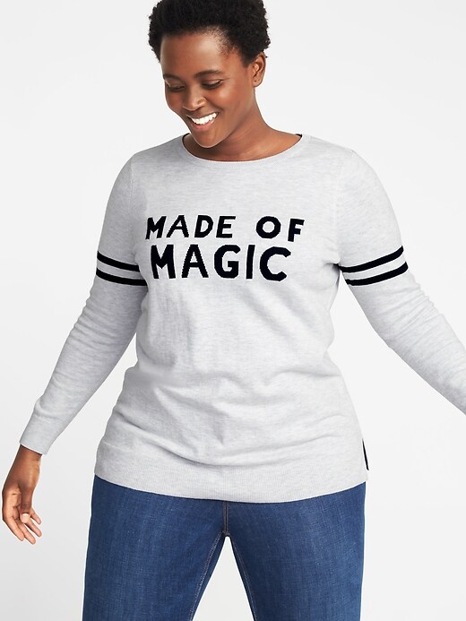 Image number 4 showing, Classic Plus-Size Graphic Crew-Neck Sweater
