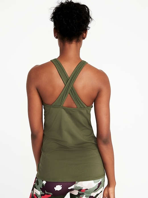 Image number 2 showing, Fitted High-Neck Built-In-Bra Performance Tank for Women