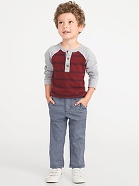 View large product image 3 of 3. Ultimate Skinny Built-In Flex Madras Pants for Toddler Boys