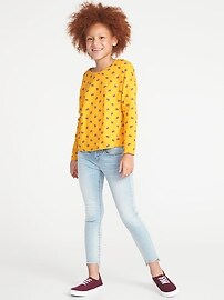View large product image 3 of 3. Slub-Knit Floral Softest Tee for Girls