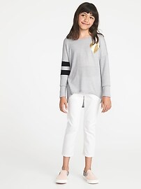 View large product image 3 of 3. Relaxed Graphic Hi-Lo Sweater-Knit Top for Girls