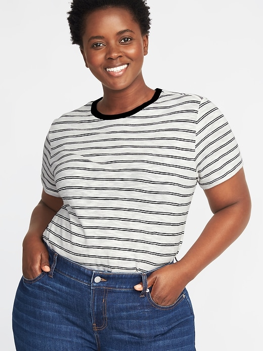 View large product image 1 of 1. EveryWear Plus-Size Slub-Knit Tuck-In Tee