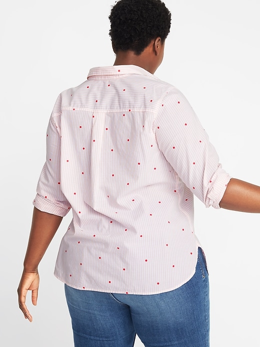 Image number 2 showing, Patterned Classic Plus-Size Shirt