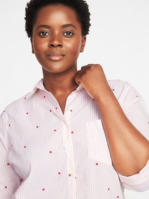 Image number 4 showing, Patterned Classic Plus-Size Shirt