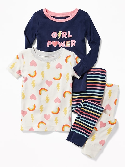 View large product image 1 of 1. "Girl Power" 4-Piece Sleep Set For Toddler Girls & Baby