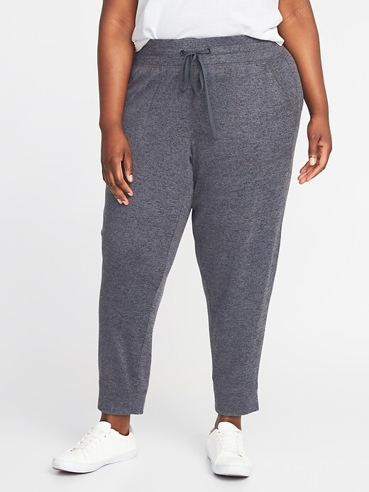View large product image 1 of 2. Sweater-Knit Plus-Size Joggers