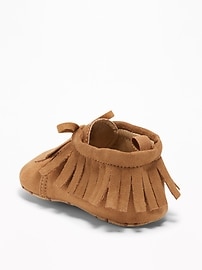 View large product image 3 of 4. Fringed Moccasin Booties for Baby