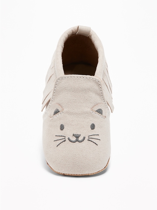 View large product image 2 of 4. Sueded Kitty Critter Moccasins for Baby