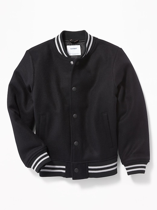 View large product image 1 of 3. Snap-Front Bomber Jacket For Boys