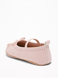 View large product image 3 of 4. Faux-Leather Ballet Flats for Baby