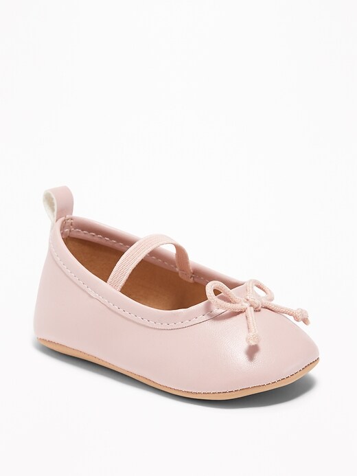 View large product image 1 of 4. Faux-Leather Ballet Flats for Baby