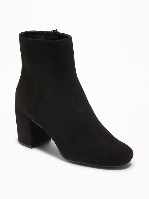 Image number 1 showing, Sueded Block Heel Boots for Women
