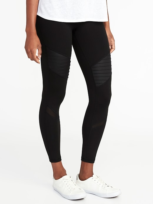 View large product image 1 of 2. High-Rise 7/8-Length Moto Compression Street Leggings for Women